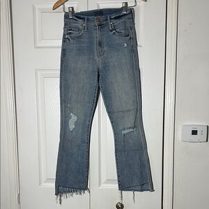 MOTHER Jeans The Insider Step Crop Fray Size 24